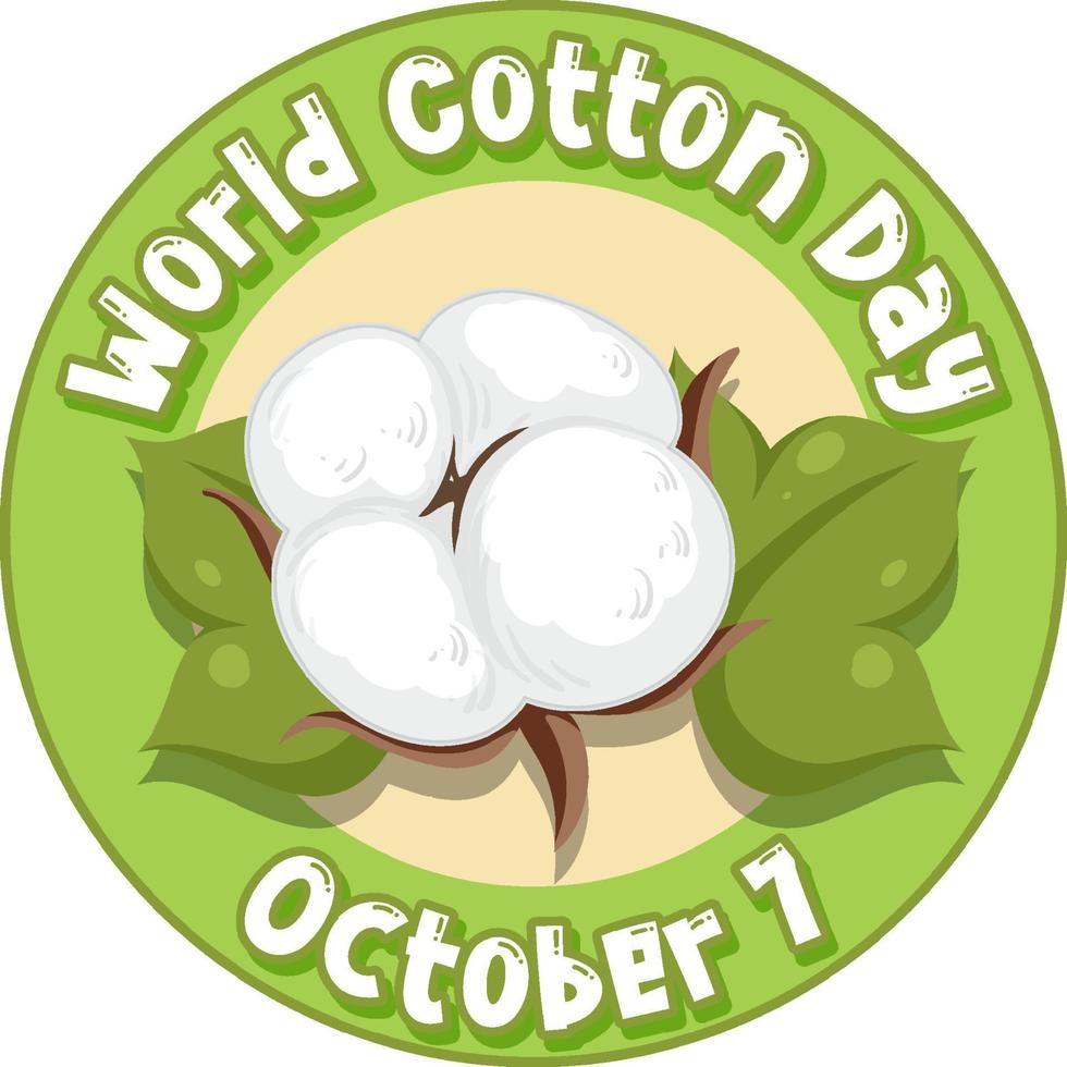 World Cotton Day Banner Template vector