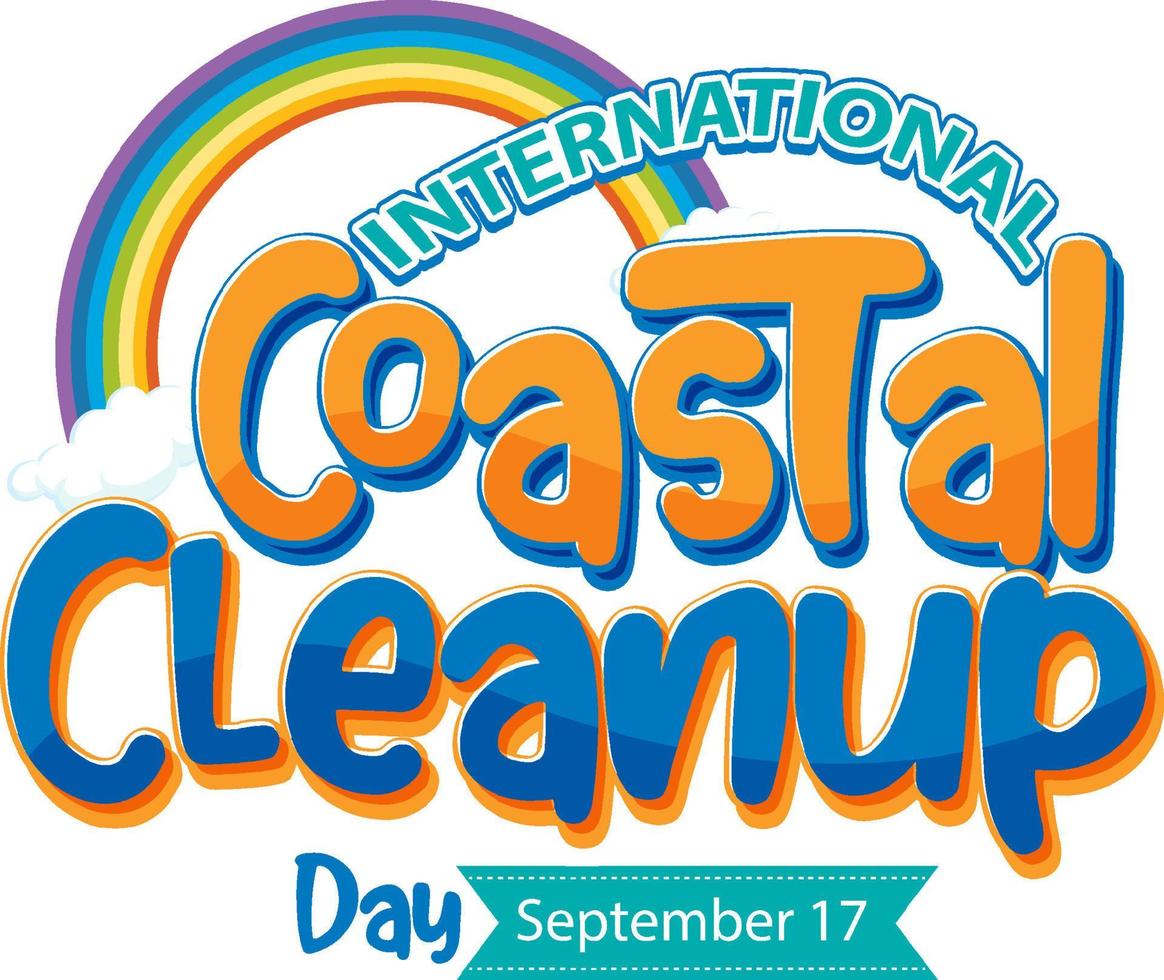 International Coastal Cleanup Day Poster vector