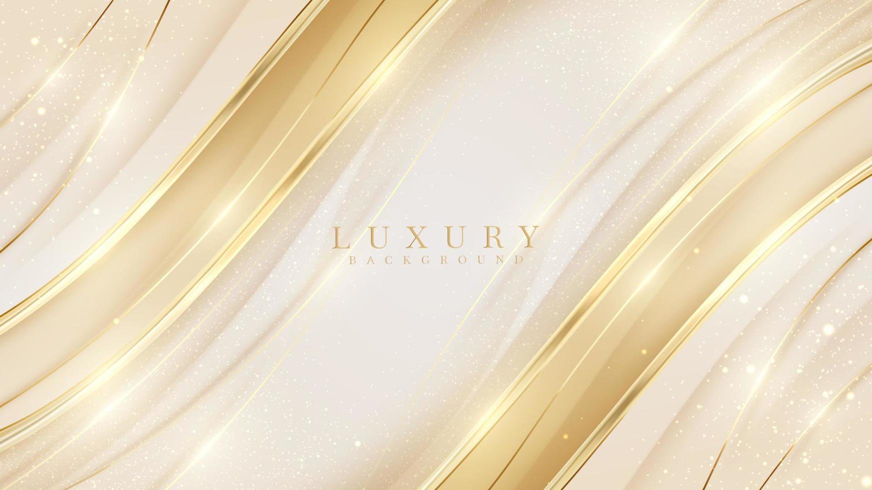 Luxury abstract gold background with glitter light effect decoration. vector