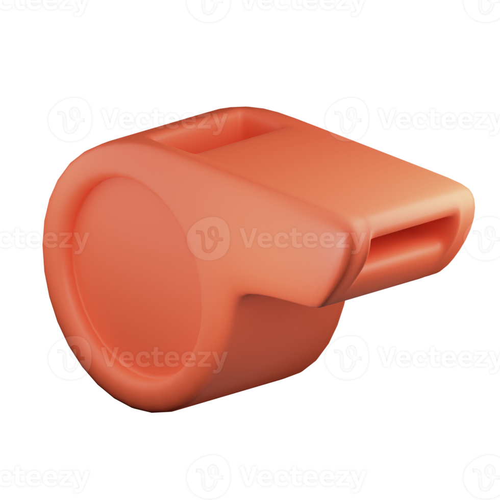 3D Whistle PNG Illustration