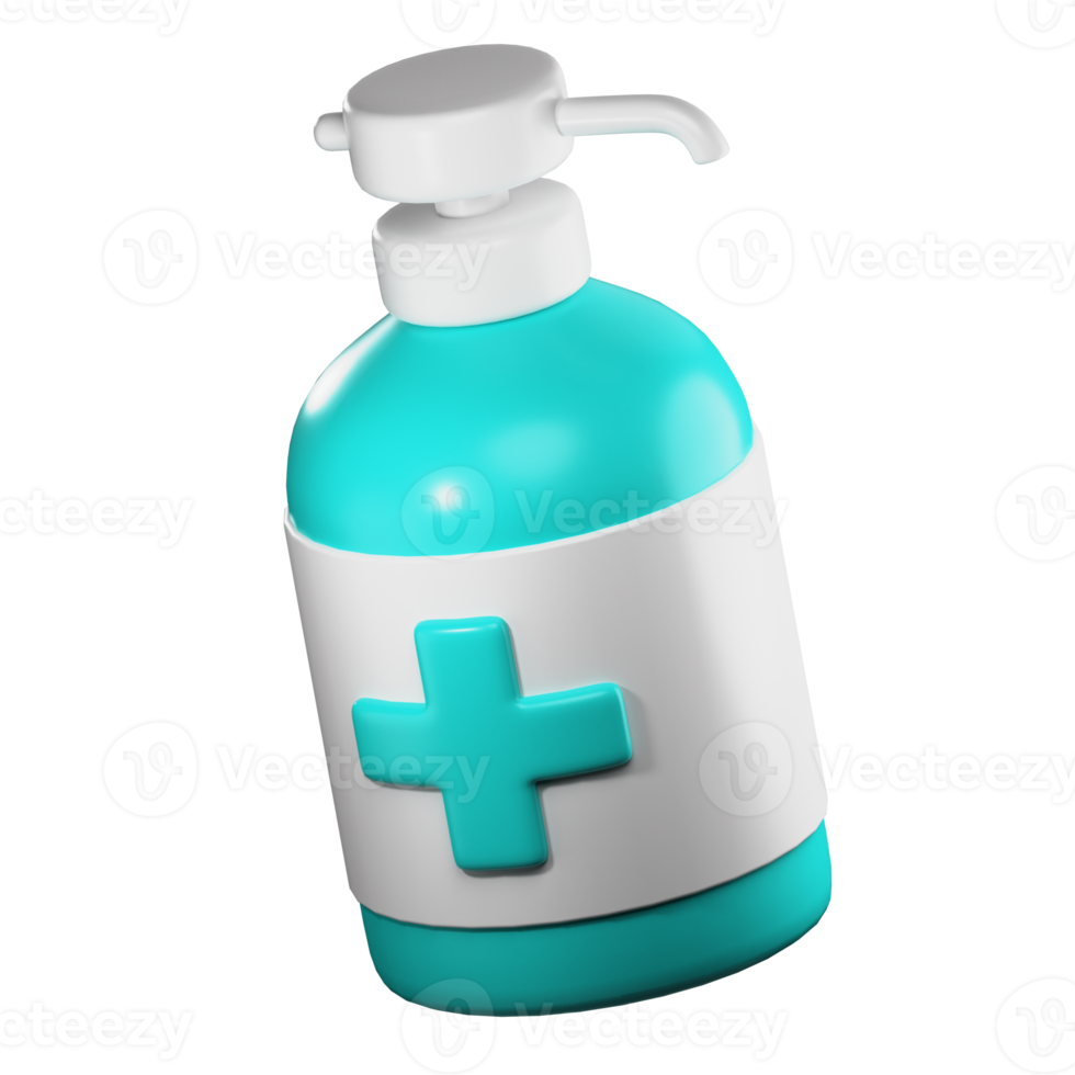 illustration png de désinfectant 3d