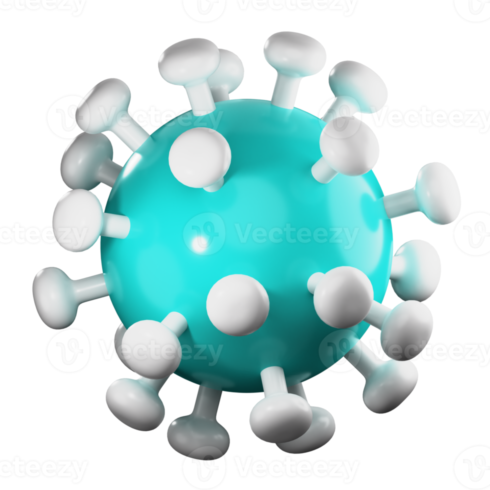 3D Virus PNG Illustration