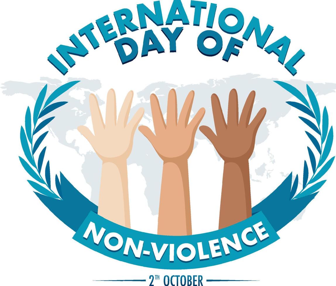 International Day of Non Violence Poster vector