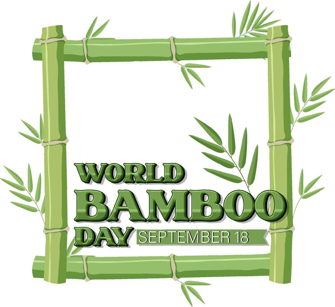 diseño de banner del día mundial del bambú 18 de septiembre vector