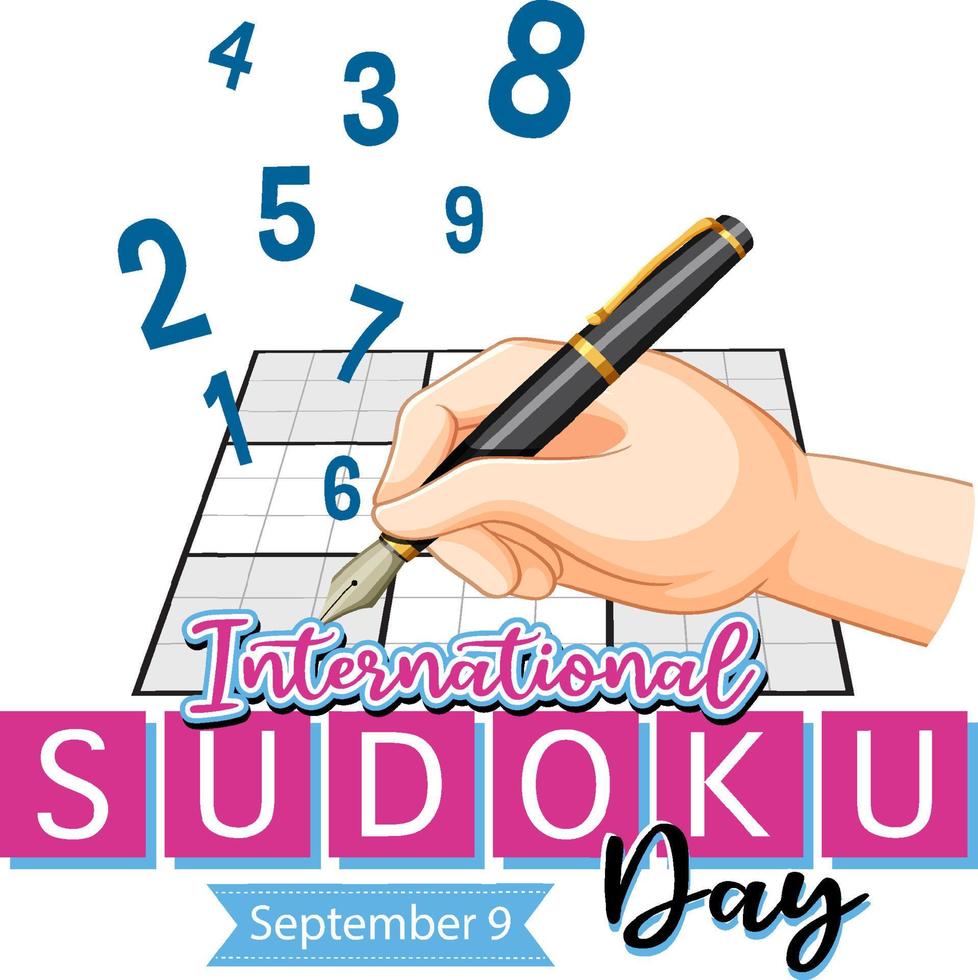 International Sudoku Day September 9 vector