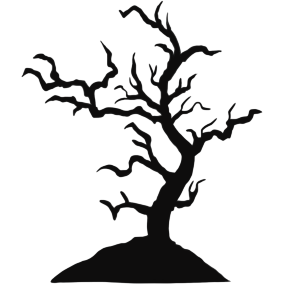 árbol de terror de halloween png