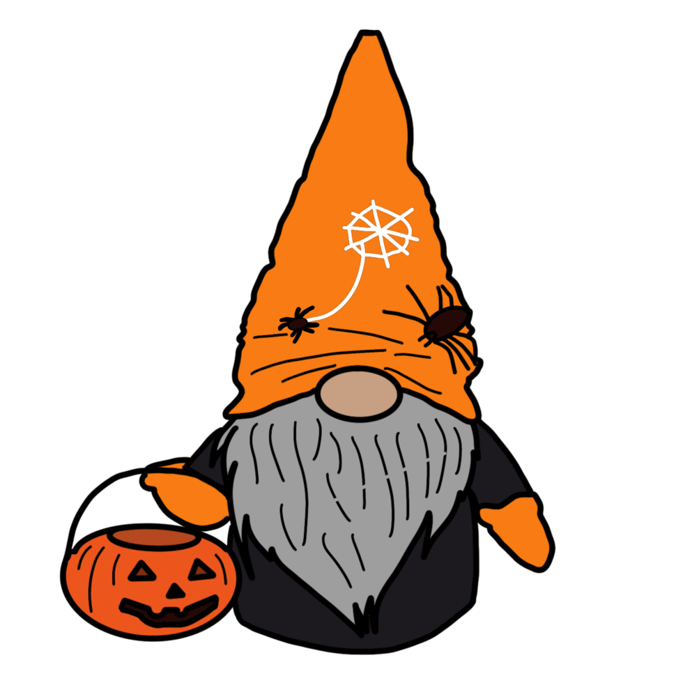 gnome fantôme d'halloween png