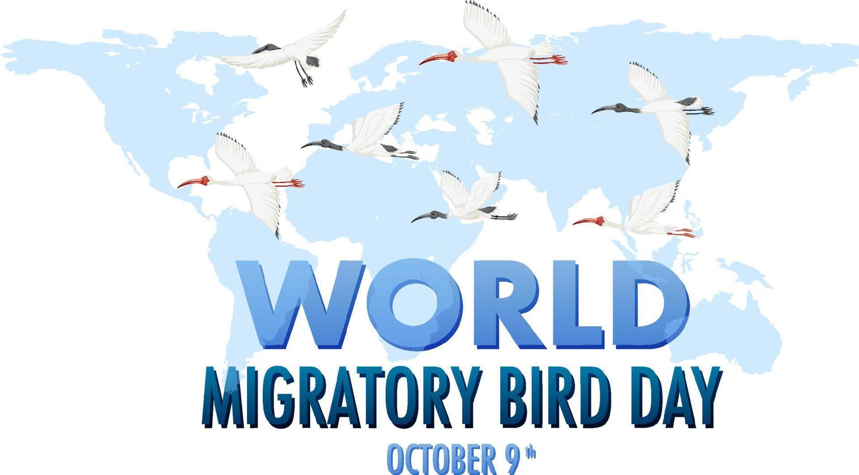 World Migratory Bird Day Banner Template vector