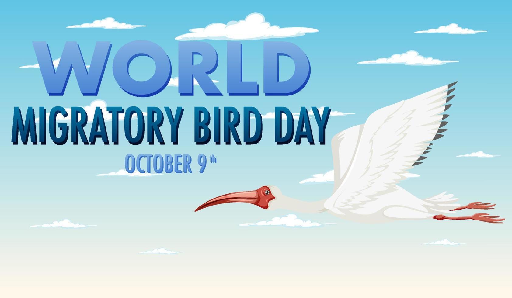 World Migratory Bird Day Banner Template vector