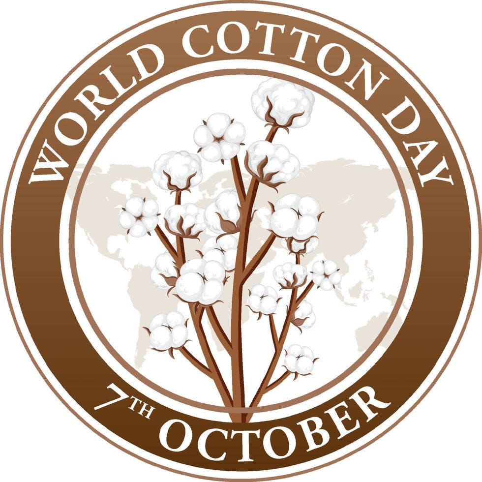 World Cotton Day Banner Template vector