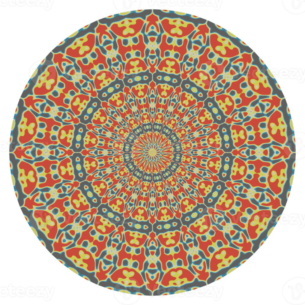 motif de mandala abstrait avec forme de cercle png