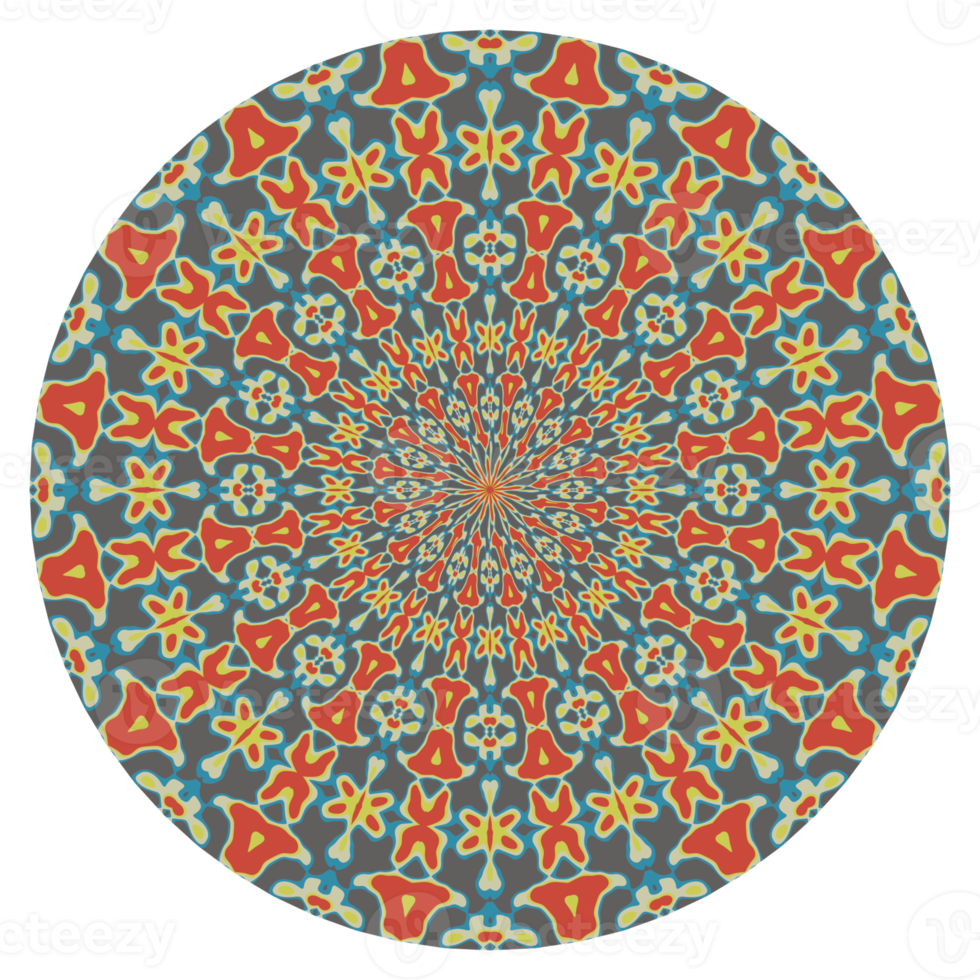 Abstract mandala pattern with circle shape png