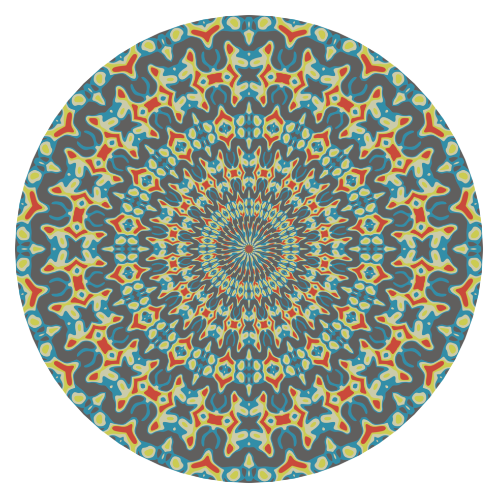 Mandala pattern with round shape png