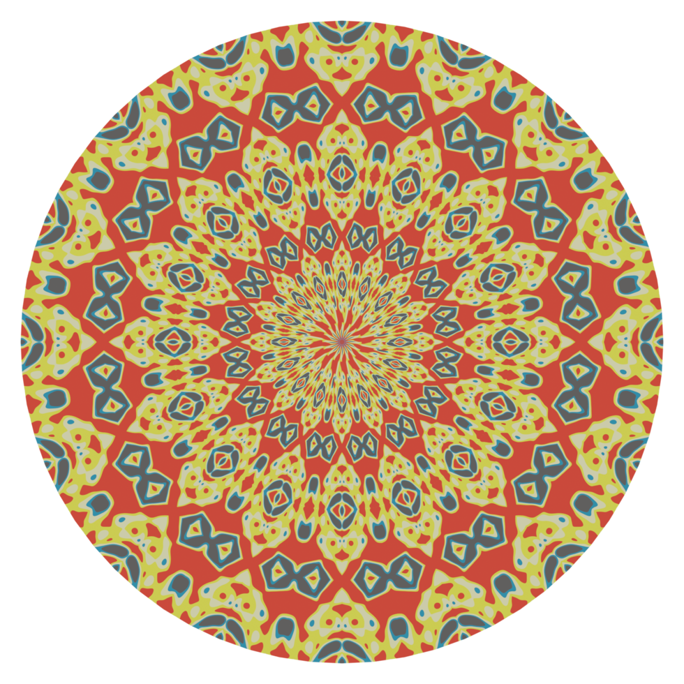 Mandala pattern with round shape png