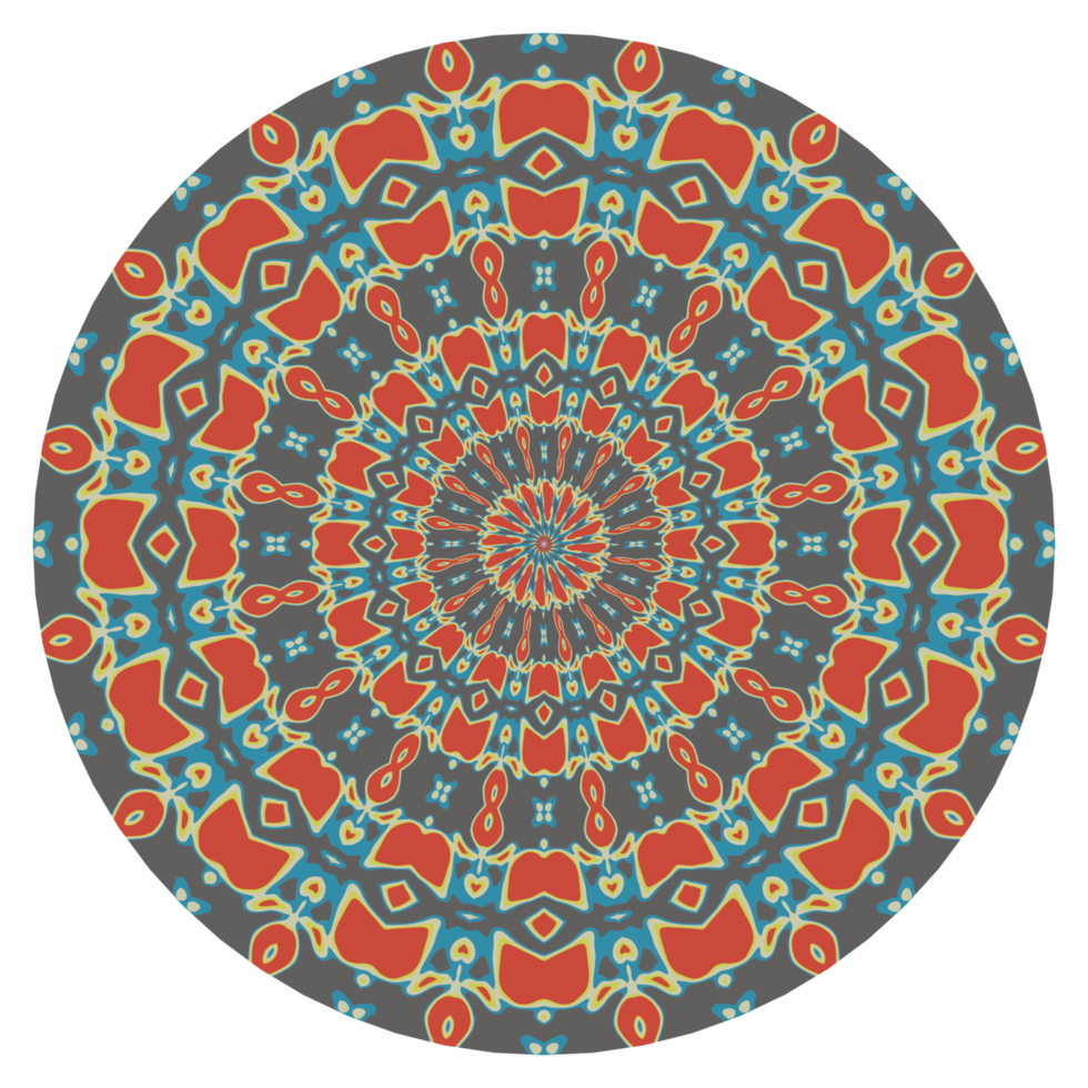 Mandala pattern with round shape png