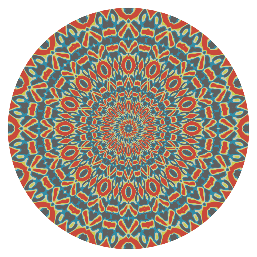 Mandala pattern with round shape png