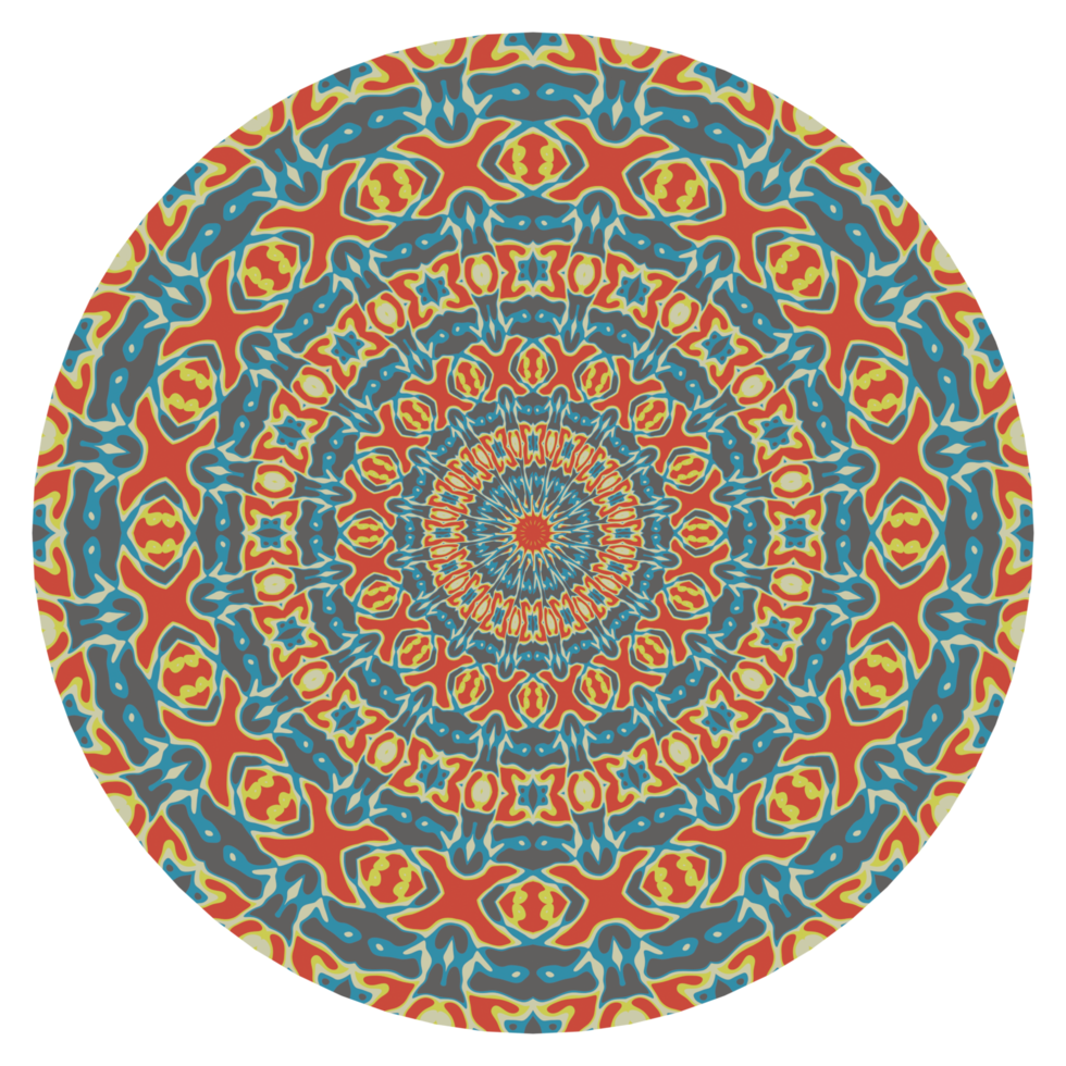 motivo mandala con forma rotonda png