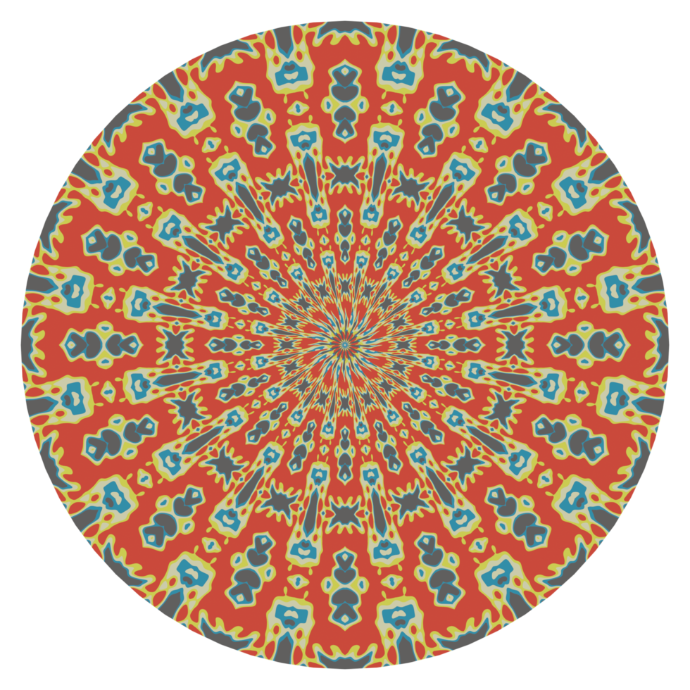 Mandala pattern with round shape png