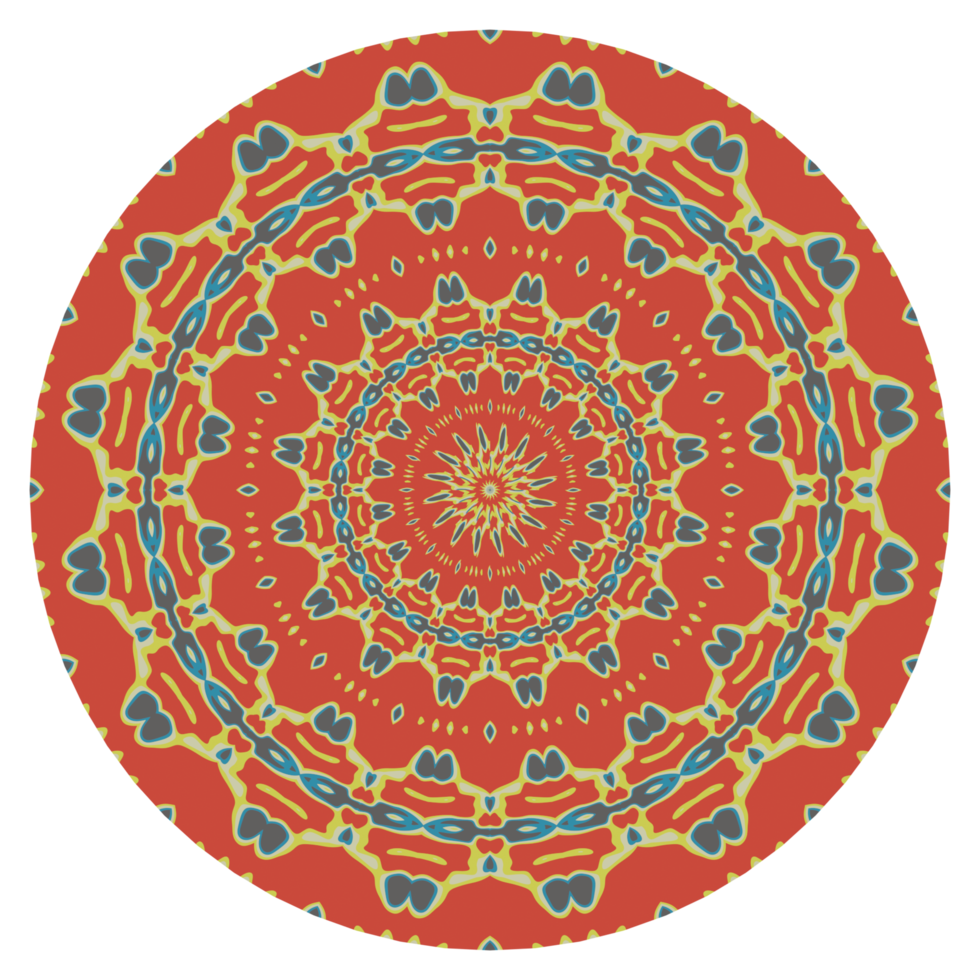 Mandala pattern with round shape png