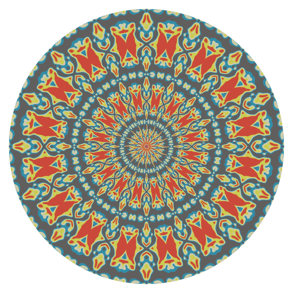 Mandala pattern with round shape png