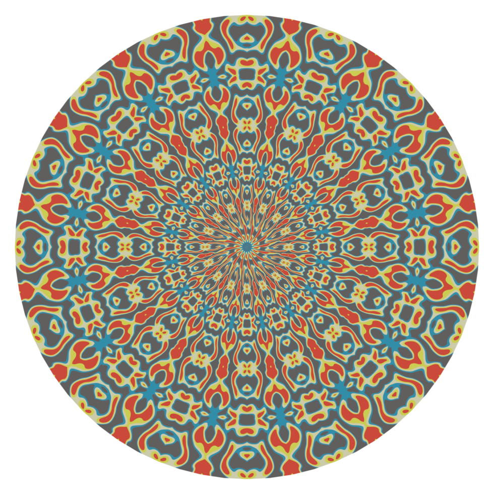 Mandala pattern with round shape png