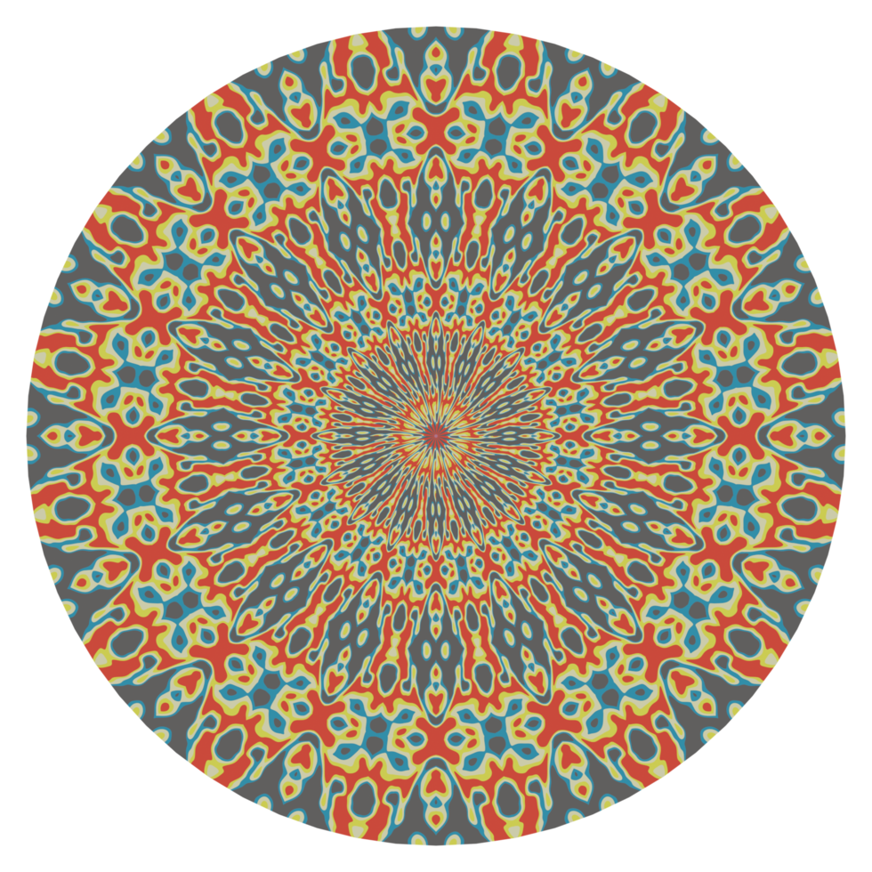 Mandala pattern with round shape png