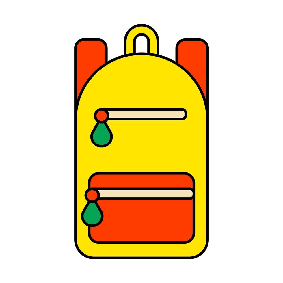 Mochila elemento aislado sobre fondo blanco. vector