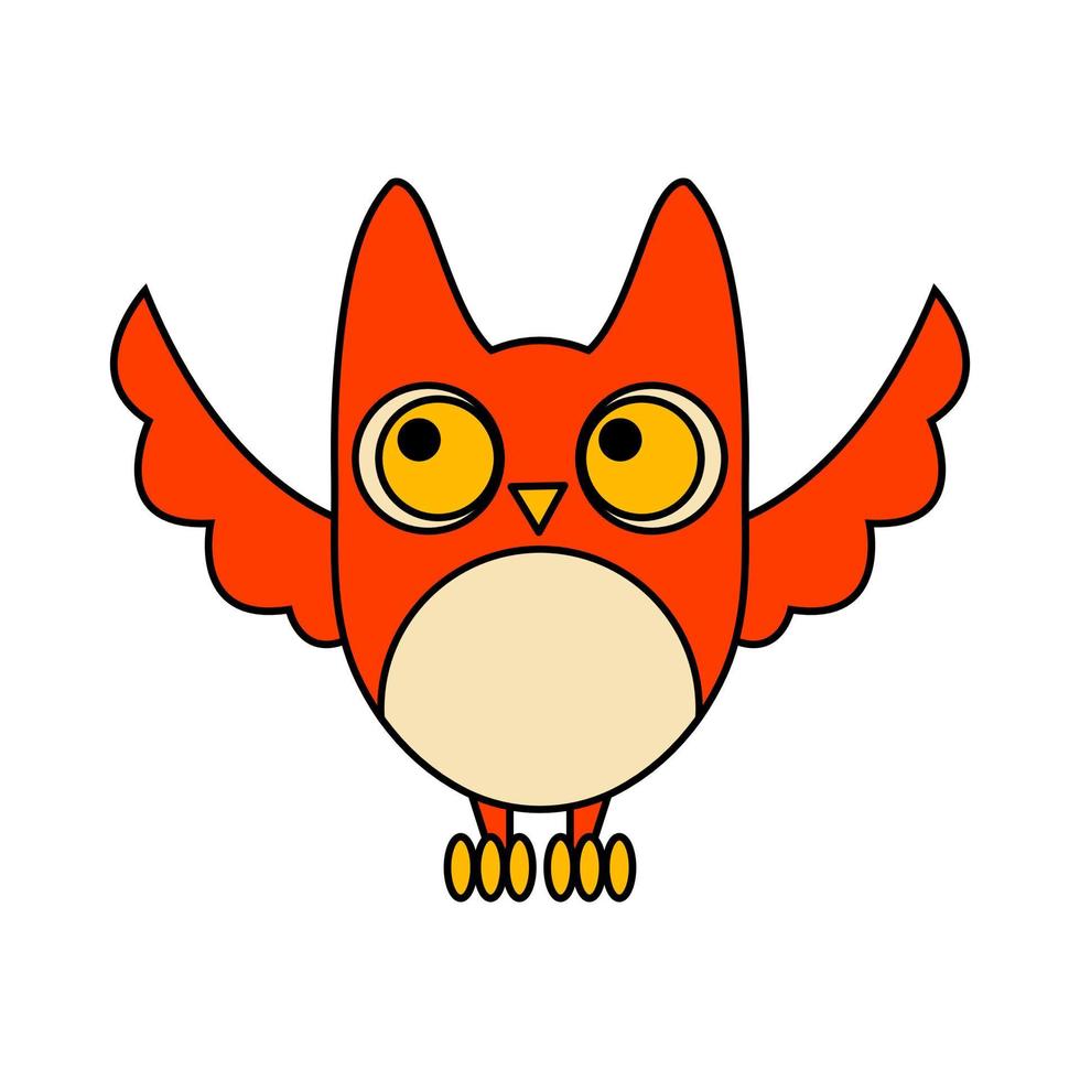 Red Owl Knowledge Symbol vector
