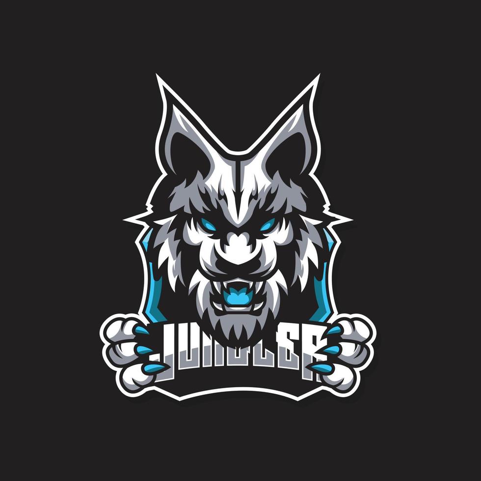 diseño del logotipo de la mascota vectorial de lobo. vector