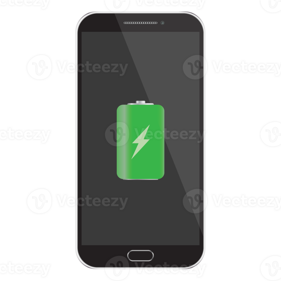 Smartphone battery charge design. Vector illustration png