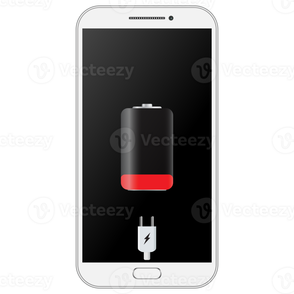 design della carica della batteria dello smartphone. illustrazione vettoriale png