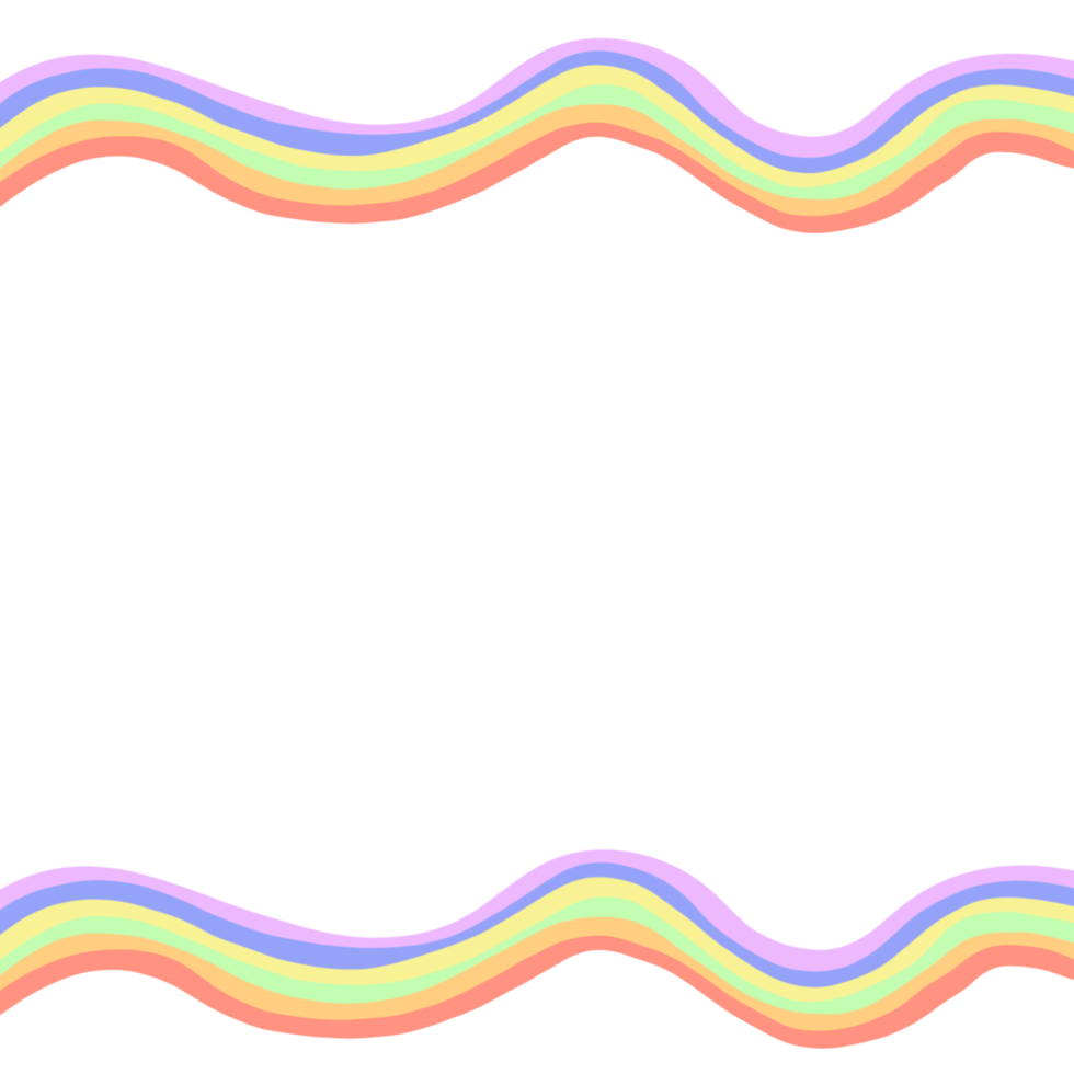 Abstract rainbow background. Pride Month. LGBT community. waves pattern. png