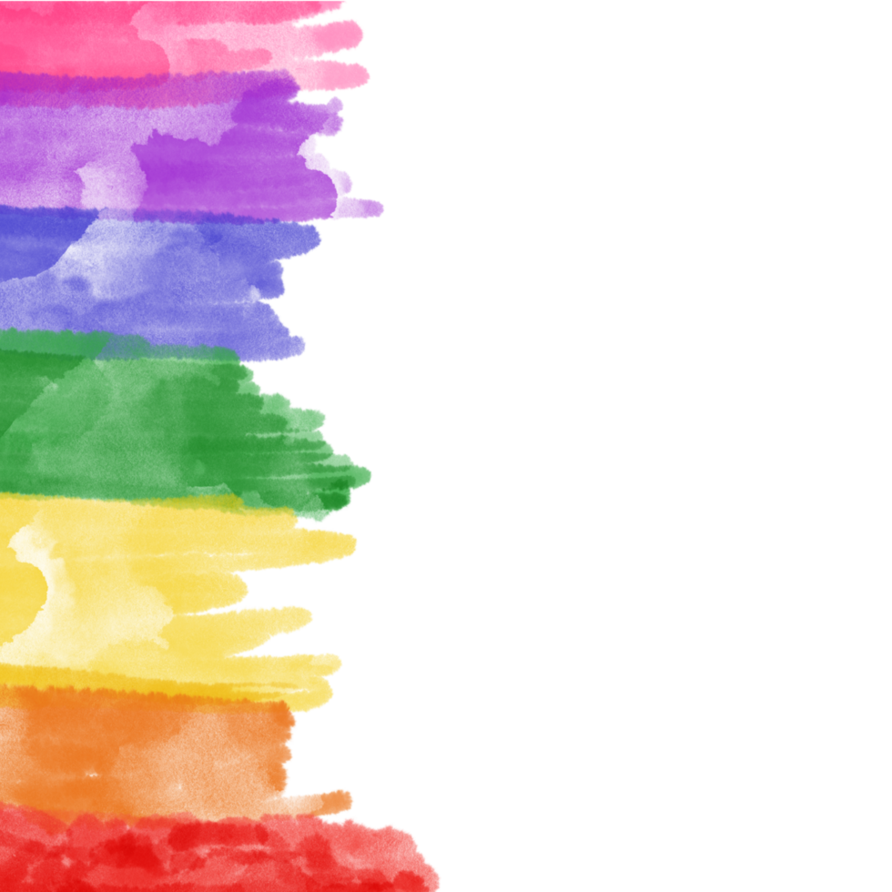 Rainbow flag watercolor background. Happy Pride Month. LGBTQ symbol. png