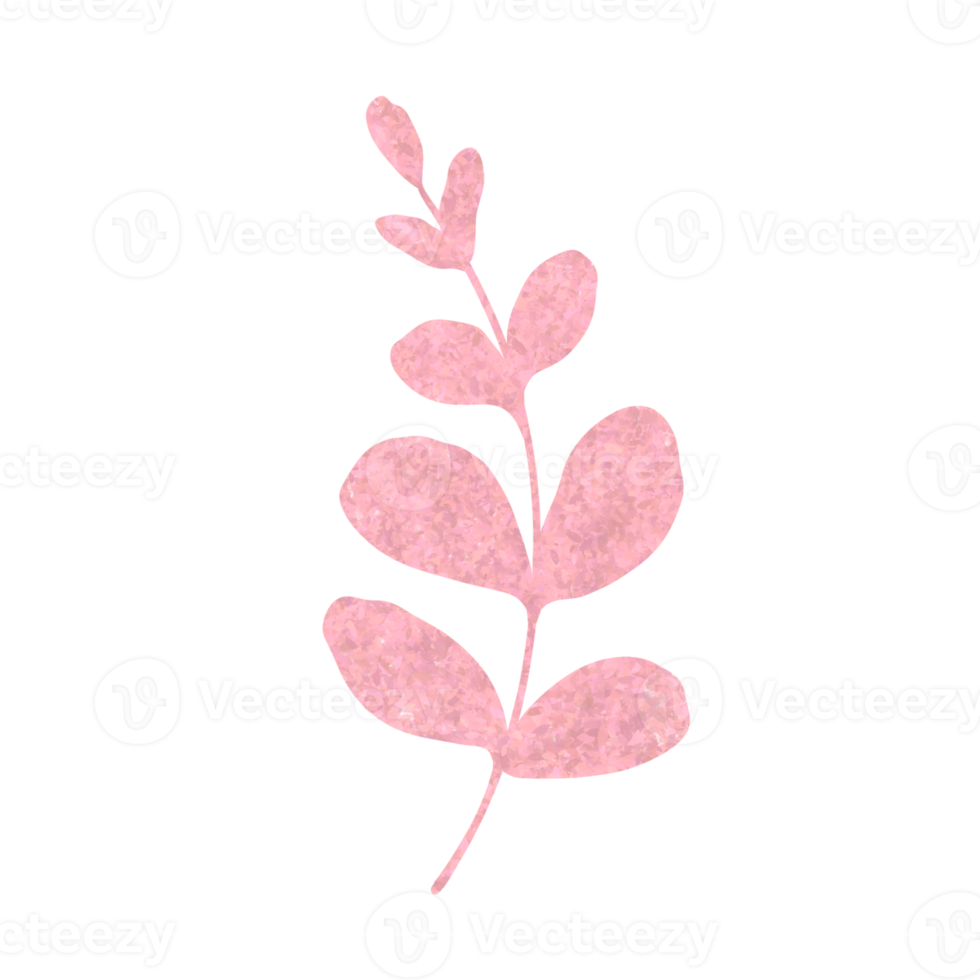 Gilttering leaves illustration. png