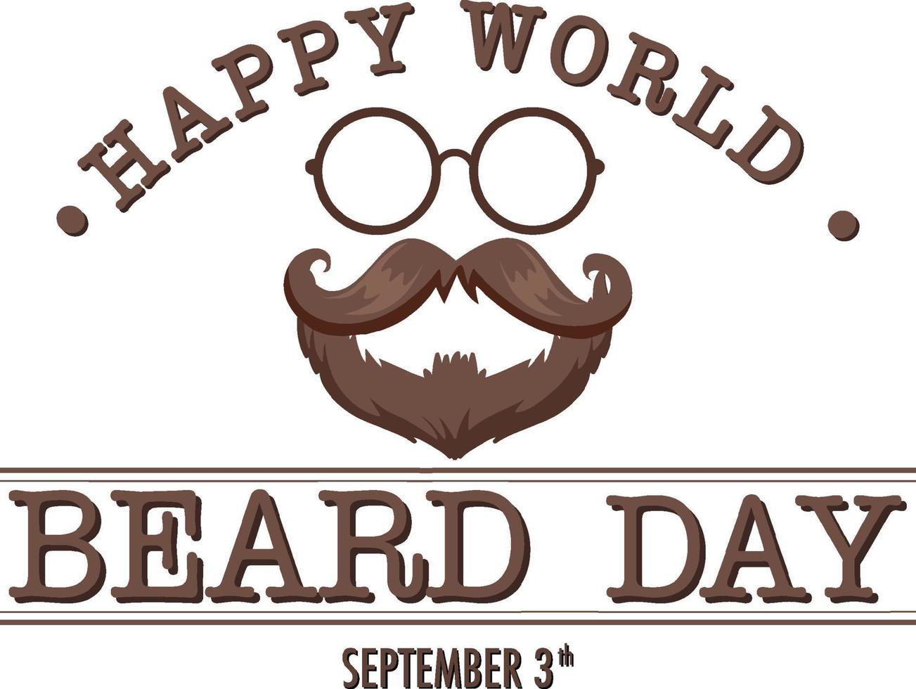 World Beard Day September 3 Banner vector