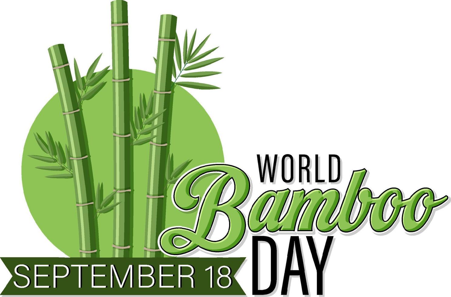 World Bamboo Day September 18 Banner Design vector