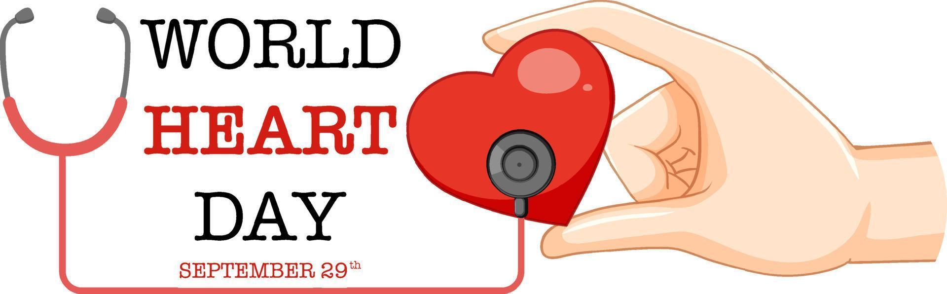 World Heart Day Banner Design vector