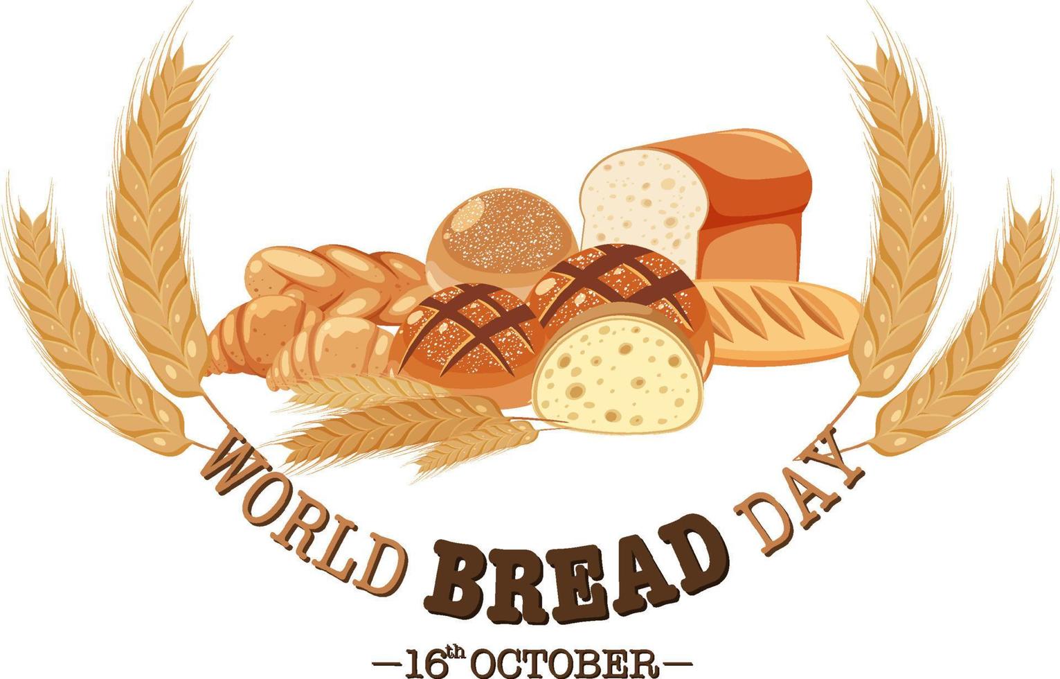 Poster of world bread day vector