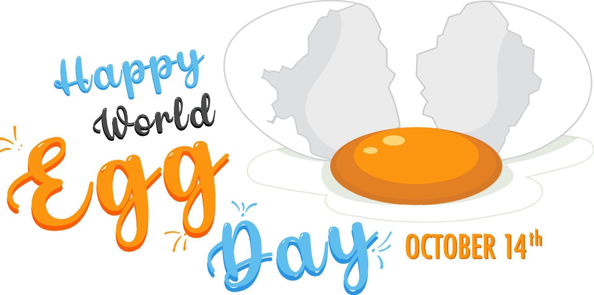 World Egg Day October 14 Banner Design vector