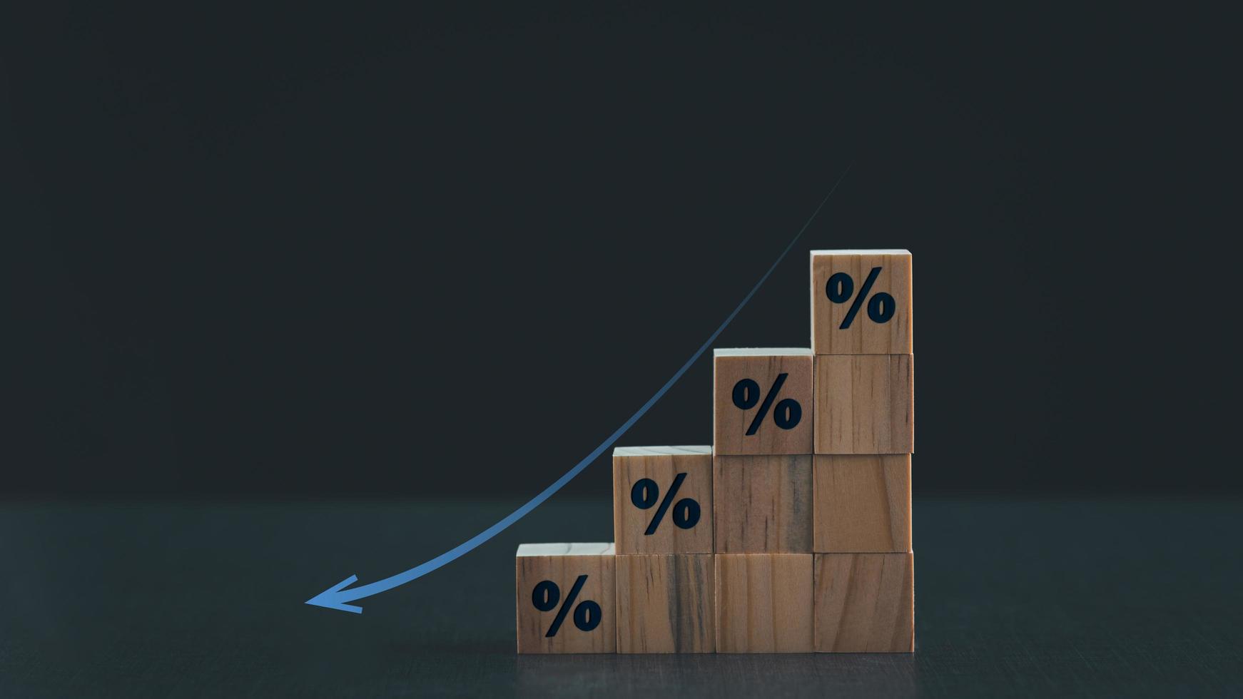 Wooden blocks placed on the workbench photo