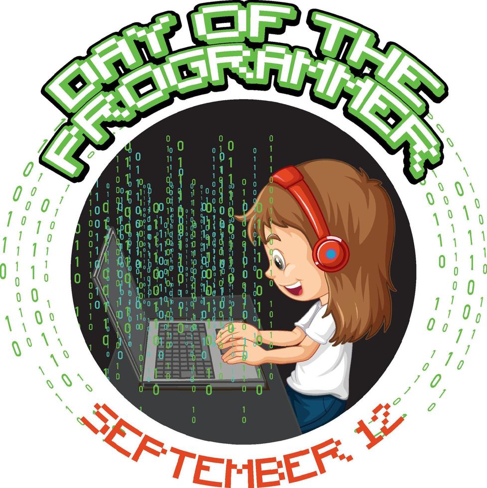 cartel del día del programador vector
