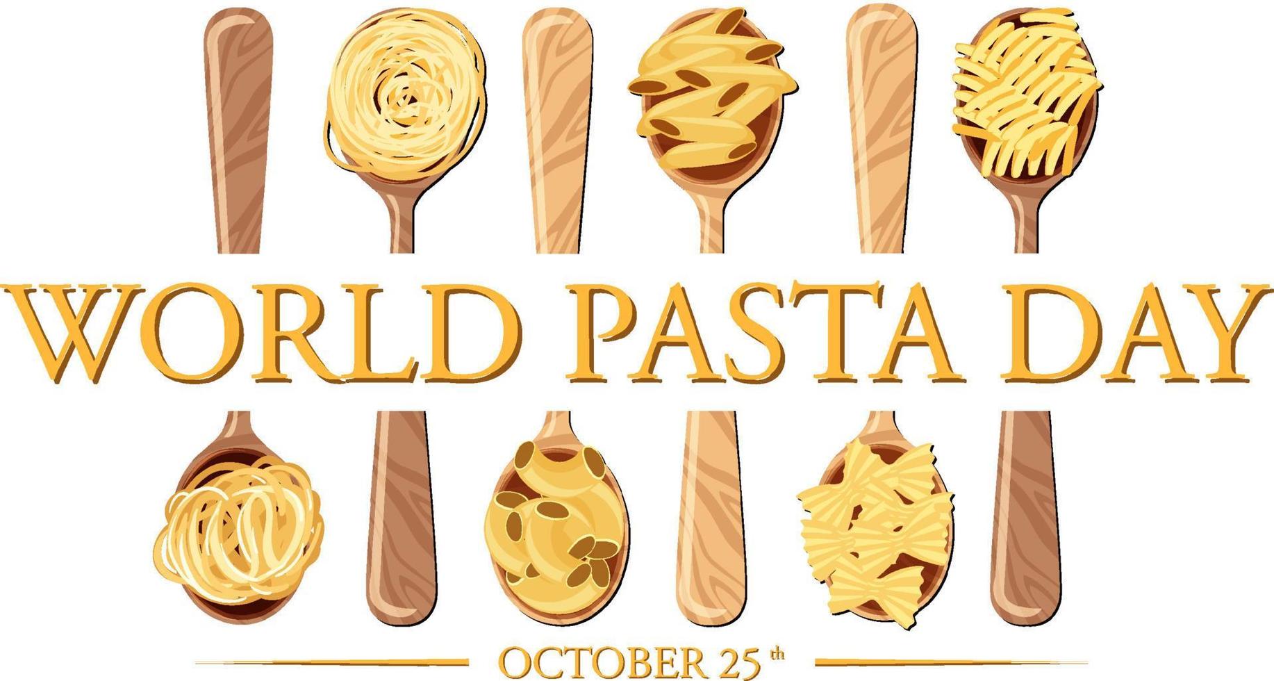 World Pasta Day Banner Design vector