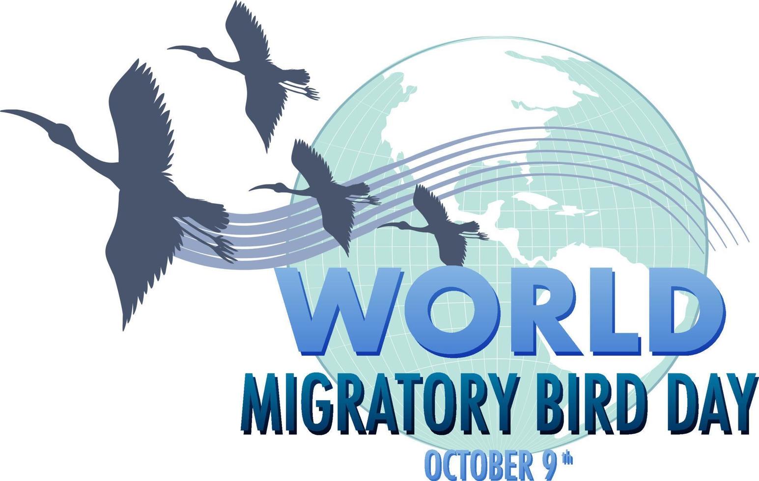 World Migratory Bird Day Banner Template vector