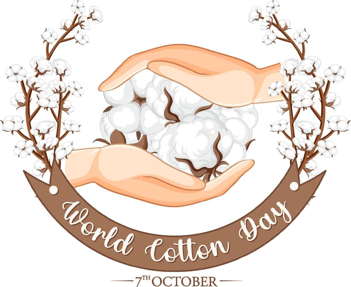 World Cotton Day Banner Template vector