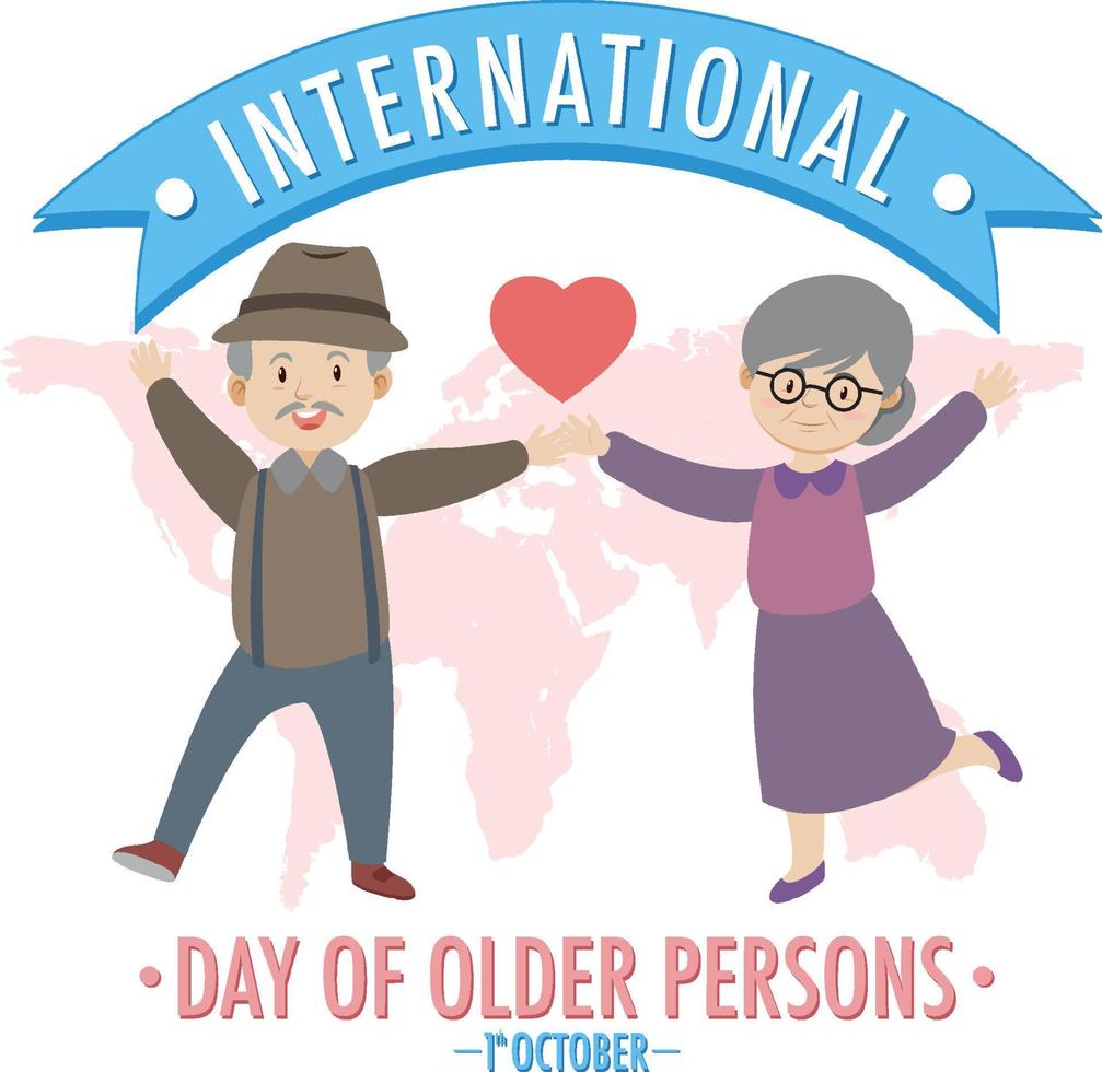 International day of older persons banner design vector