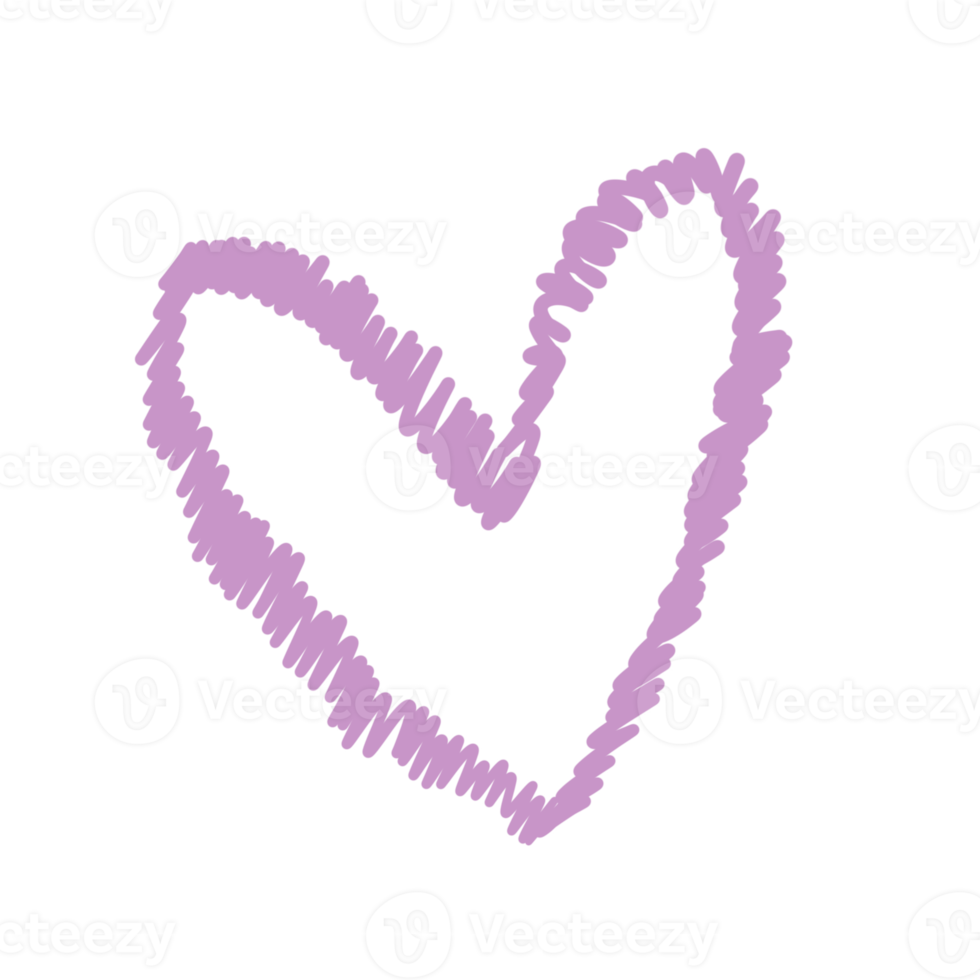 Purple Heart Hand Drawn png