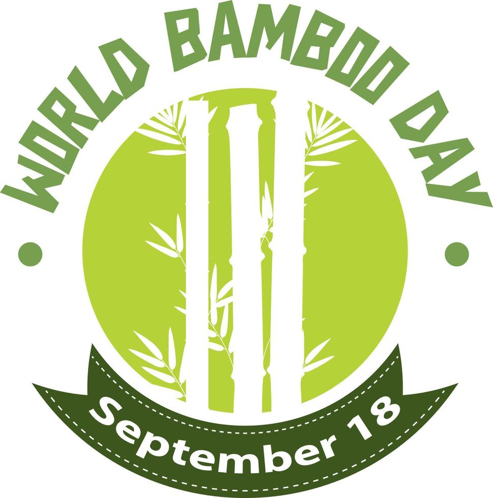 World bamboo day logo banner vector