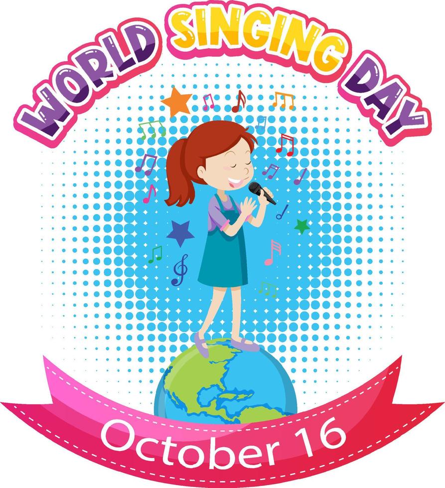 World Singing Day Banner Design vector