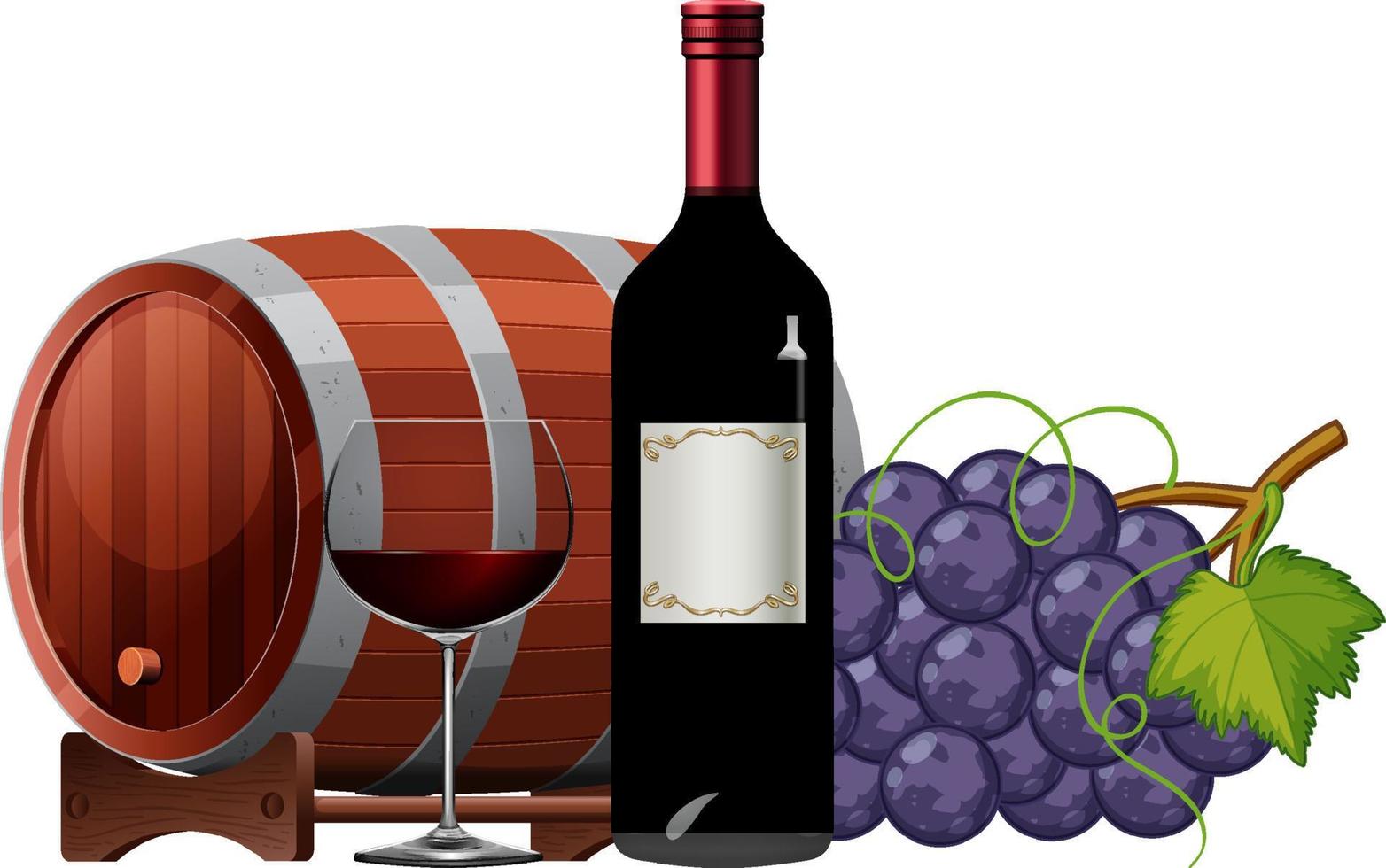vector de producto de vino de uva
