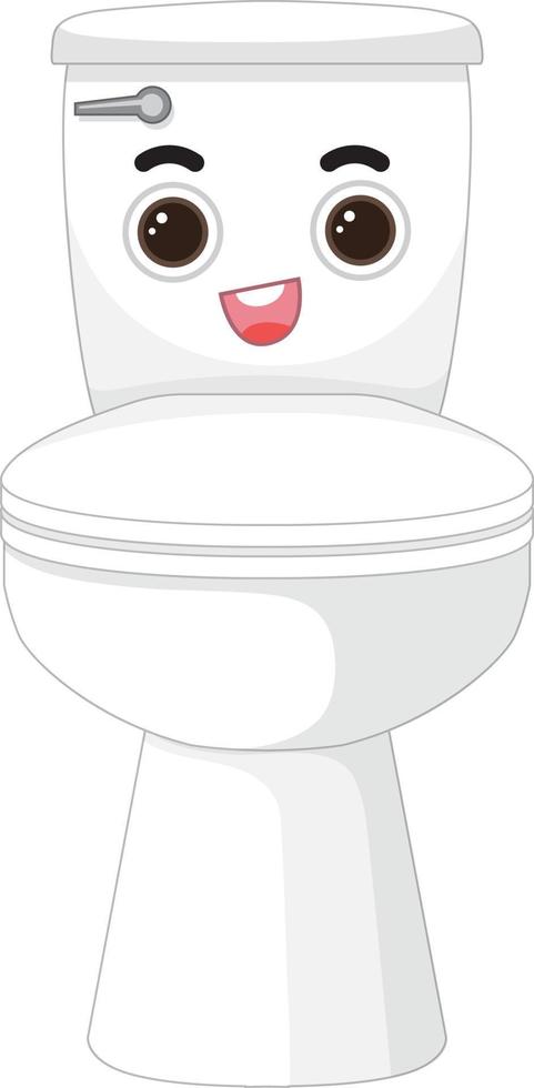 Isolated toilet bowl on white background vector